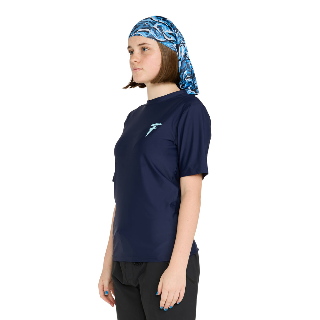 Short sleeve rash vest with hood