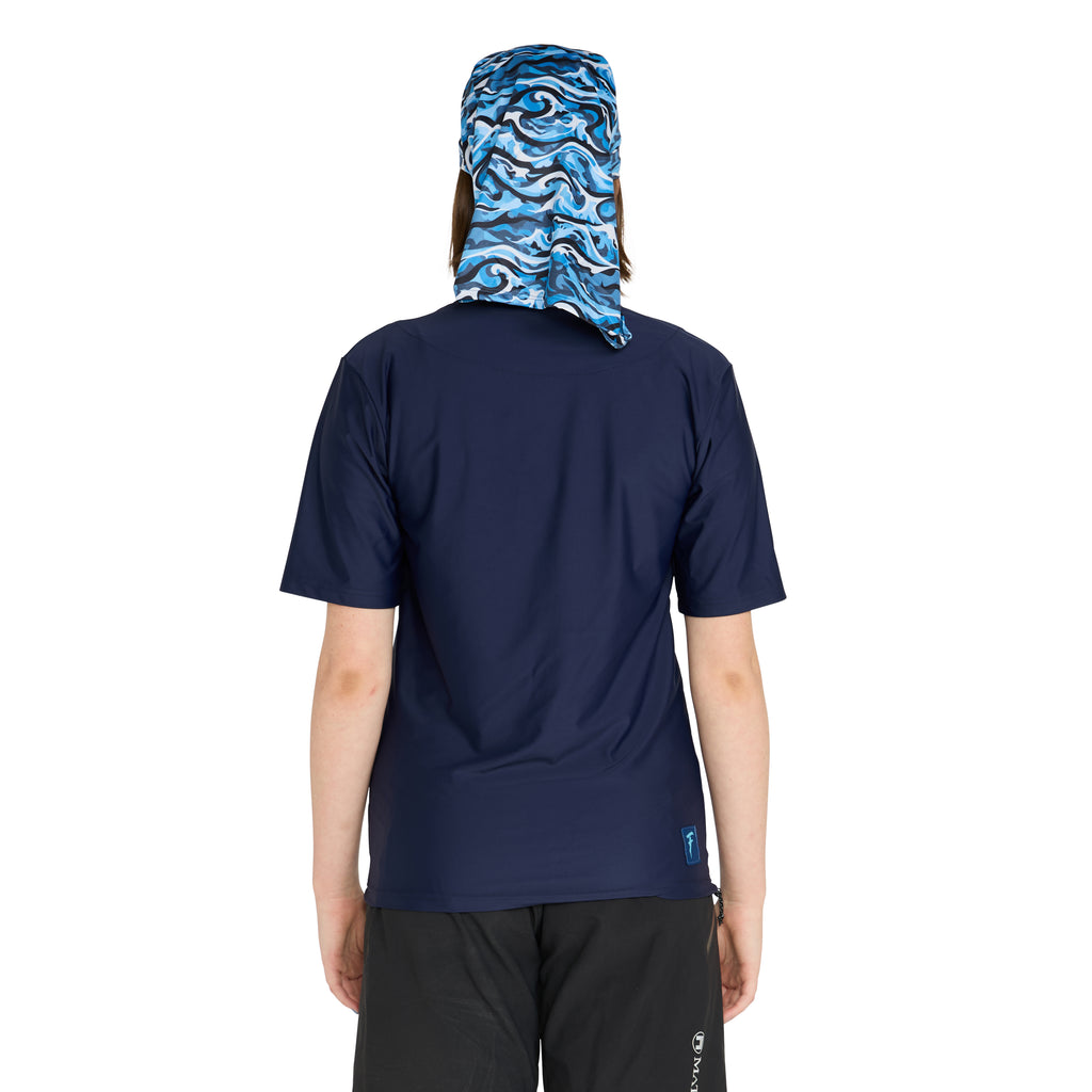 Short sleeve rash vest with hood