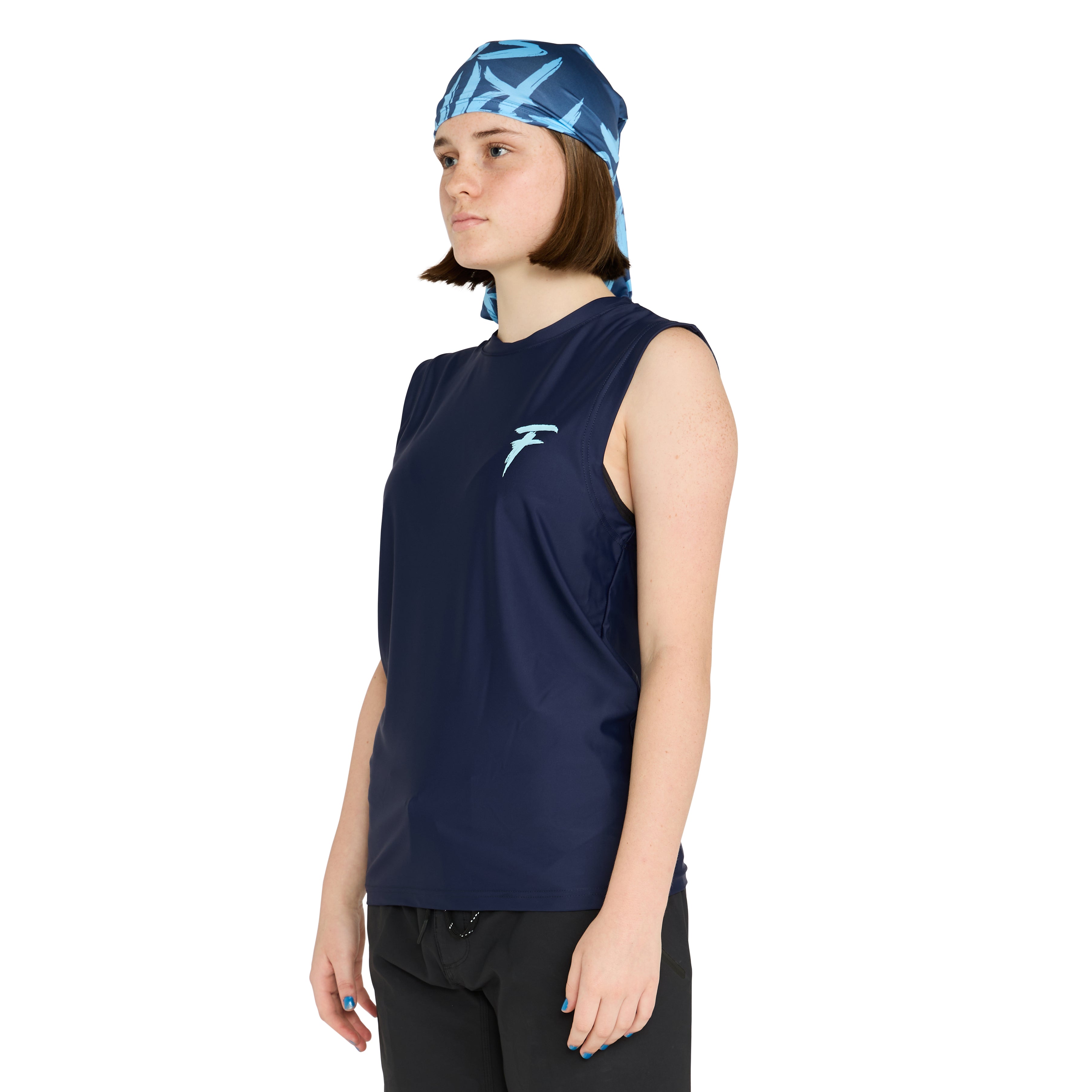 Rash vest sleeveless with hood